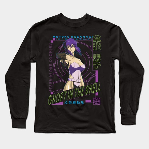 Motoko Kusanagi | IKIGAISEKAI - V2 Long Sleeve T-Shirt by IKIGAISEKAI